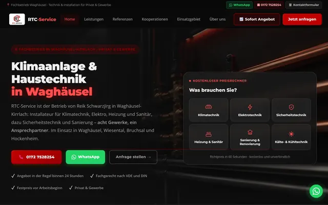 Startseite von RTC-Service