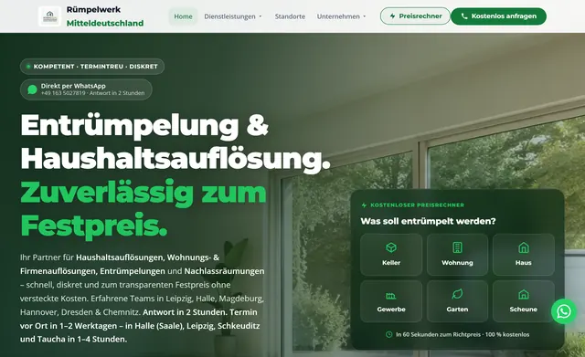 Startseite von Rümpelwerk Mitteldeutschland